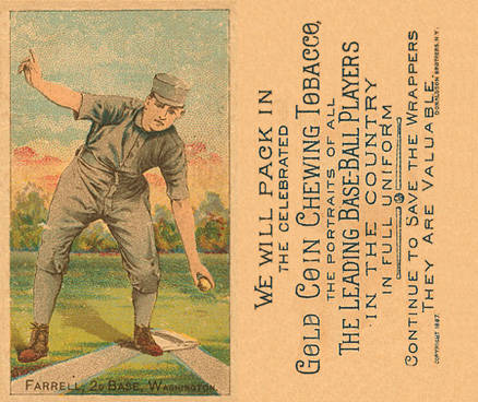 1887 Buchner Gold Coin Jack Farrell # Baseball Card