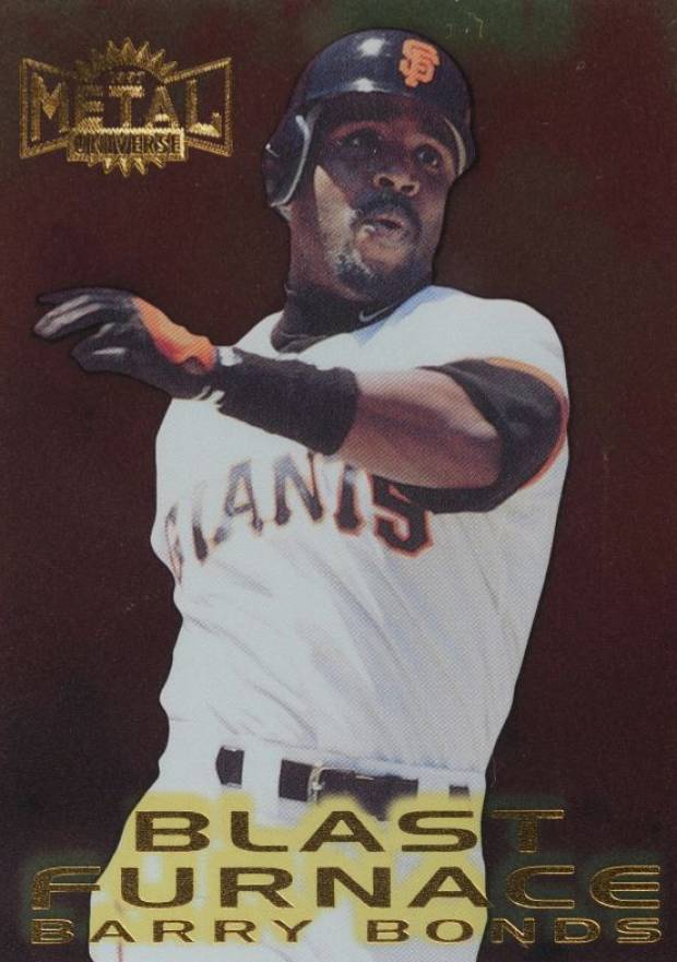 1997 Metal Universe Blast Furnace Barry Bonds #3 Baseball Card