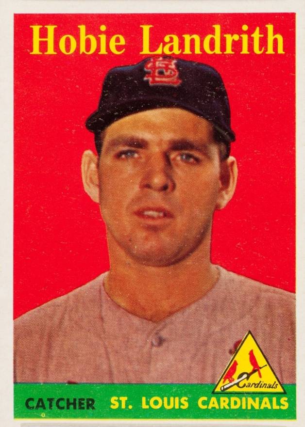 1958 Topps Hobie Landrith #24y Baseball Card