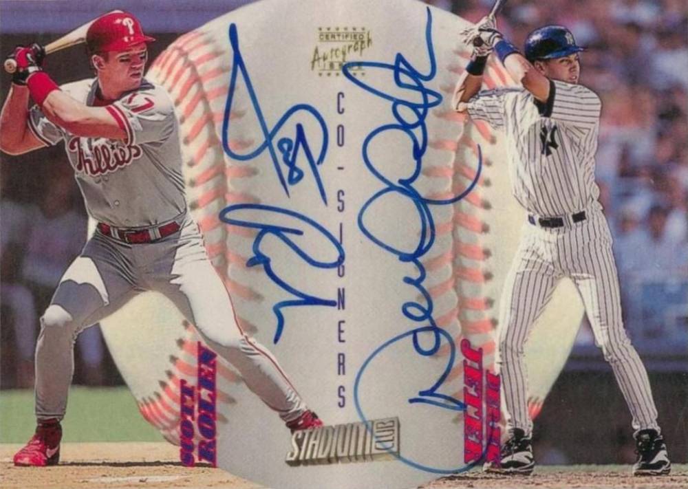 1998 Stadium Club CO-Signers Rolen/Jeter #CS4 Baseball Card