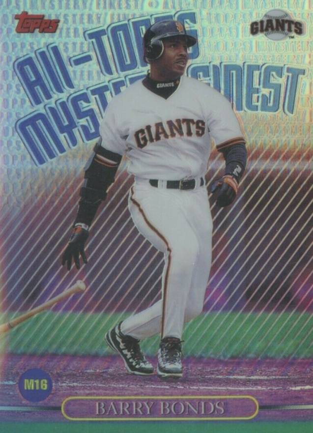 1999 Topps All-Topps Mystery Finest Barry Bonds #M16 Baseball Card