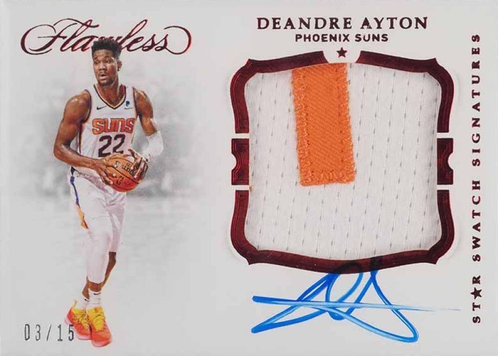 2018 Panini Flawless Star Swatch Signatures DeAndre Ayton #SSDAY Basketball Card