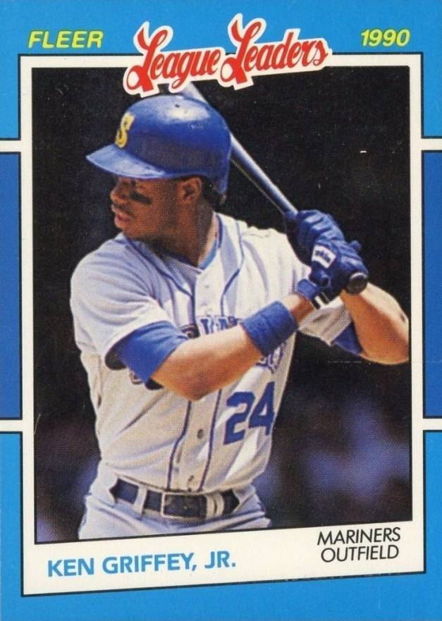 1990 Fleer League Leaders Ken Griffey Jr. #14 Baseball Card