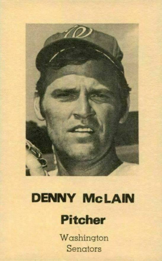 1971 Washington Senators Police Denny McLain # Baseball Card