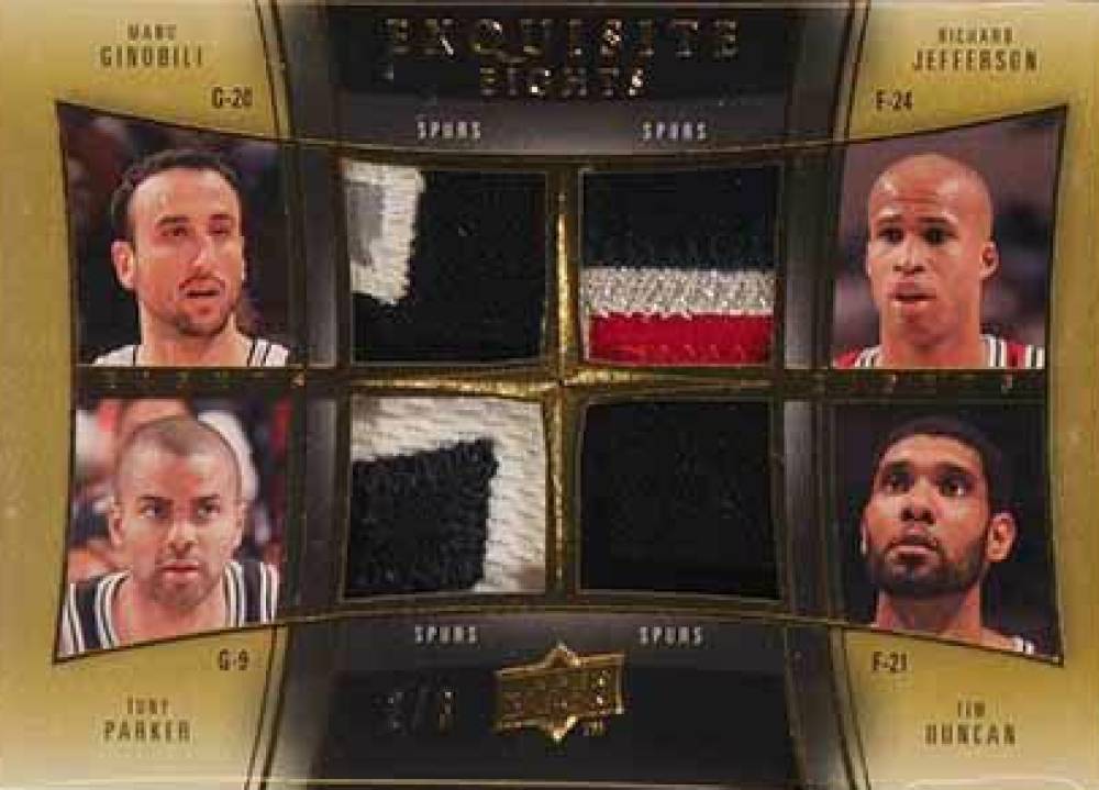 2009 Upper Deck Exquisite Collection Exquisite Eights Ginobili/Terry/Kidd/Duncan/Howard/Jefferson/Nowitzki/Parker # Basketball Card