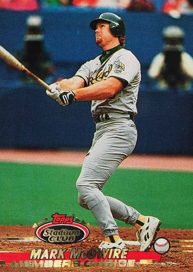 1993 Stadium Club Mark McGwire #595 Baseball Card