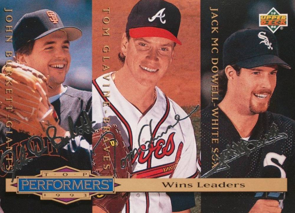 1994 Collector's Choice Jack McDowell/John Burkett/Tom Glavine # Baseball Card