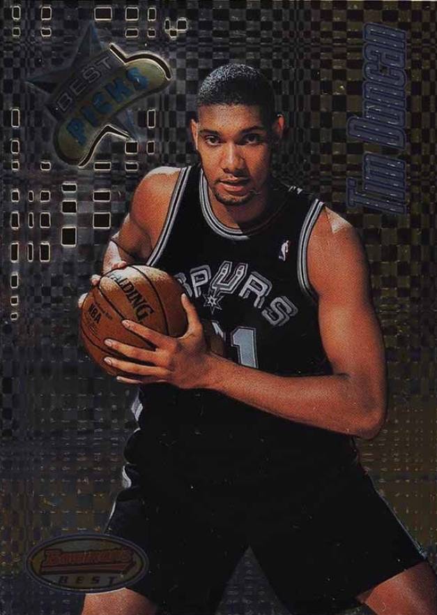 1997 Bowman's Best Picks Tim Duncan #BP8 Basketball Card