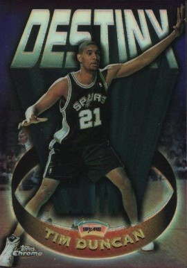 1997 Topps Chrome Destiny Tim Duncan #D8 Basketball Card