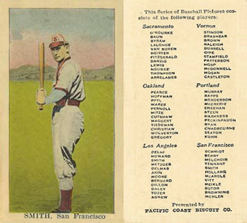 1911 Pacific Coast Biscuit Smith, San Francisco # Baseball Card