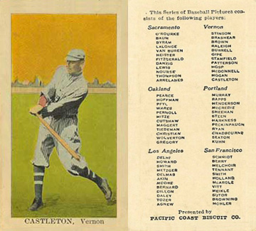 1911 Pacific Coast Biscuit Castleton # Baseball Card