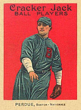 1914 Cracker Jack Perdue, Boston-Nationals #121 Baseball Card