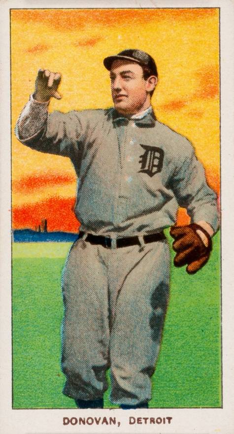 1909 White Borders Piedmont 350  Donovan, Detroit #136 Baseball Card