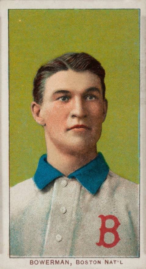 1909 White Borders Piedmont 350  Bowerman, Boston Nat'L #44 Baseball Card