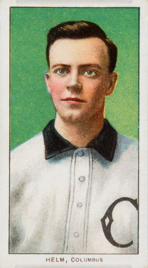 1909 White Borders Piedmont 350  Helm, Columbus #208 Baseball Card