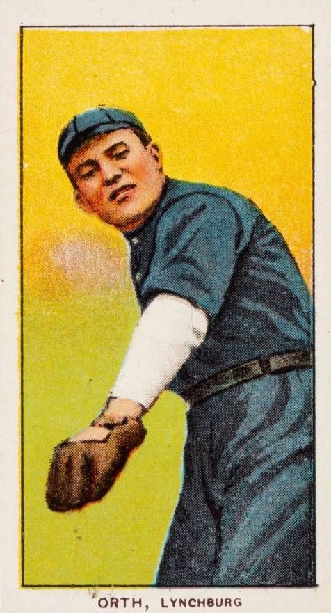 1909 White Borders Piedmont 350  Orth, Lynchburg #371 Baseball Card