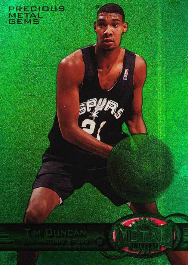 1997 Metal Universe Precious Metal Gems Tim Duncan #66 Basketball Card