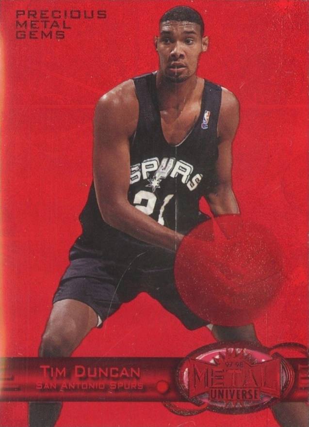 1997 Metal Universe Precious Metal Gems Tim Duncan #66 Basketball Card