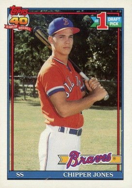 1991 O-Pee-Chee Chipper Jones #333 Baseball Card