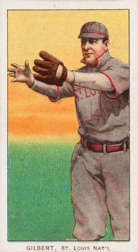 1909 White Borders Piedmont 350  Gilbert, St. Louis Nat'L #189 Baseball Card