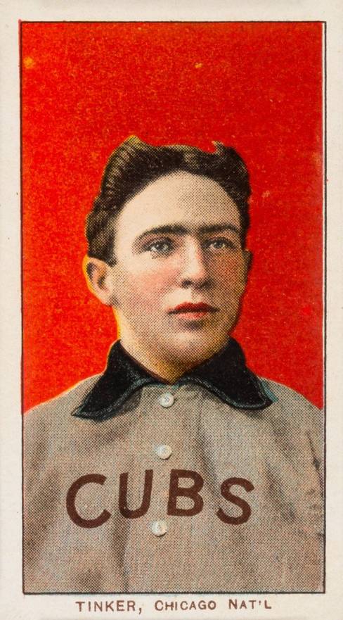 1909 White Borders Piedmont 350  Tinker, Chicago Nat'L #488 Baseball Card