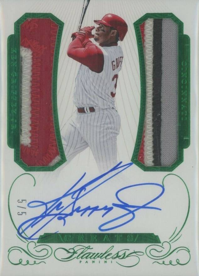 2016 Panini Flawless Greats Dual Memorabilia Autographs Ken Griffey Jr. #GD-KGS Baseball Card