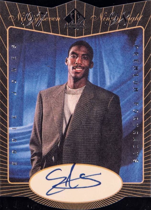 1997 SP Authentic Premium Portraits Eddie Jones #EP Basketball Card