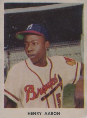 1955 Golden Stamps Hank Aaron # Baseball Card