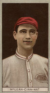 1912 Brown Backgrounds Red Cycle Larry McLean #122 Baseball Card