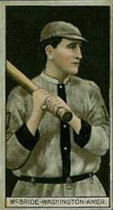 1912 Brown Backgrounds Red Cycle George McBride #115 Baseball Card