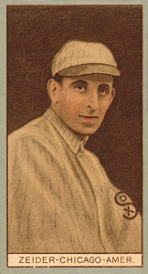 1912 Brown Backgrounds Broadleaf Rollie Zeider #206 Baseball Card