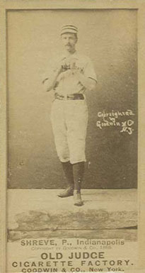 1887 Old Judge Shreve P., Indianapolis #418-2a Baseball Card