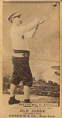 1887 Old Judge Mathews, P. Athletics #296-3a Baseball Card