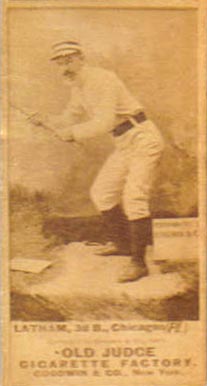 1887 Old Judge Latham, 3d B., Chicagos (PL) #274-4c Baseball Card