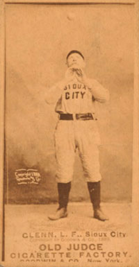 1887 Old Judge Glenn, L.F., Sioux City #194-3a Baseball Card