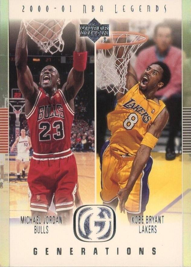 2000 Upper Deck Legends Generations Jordan/Bryant #G1 Basketball Card