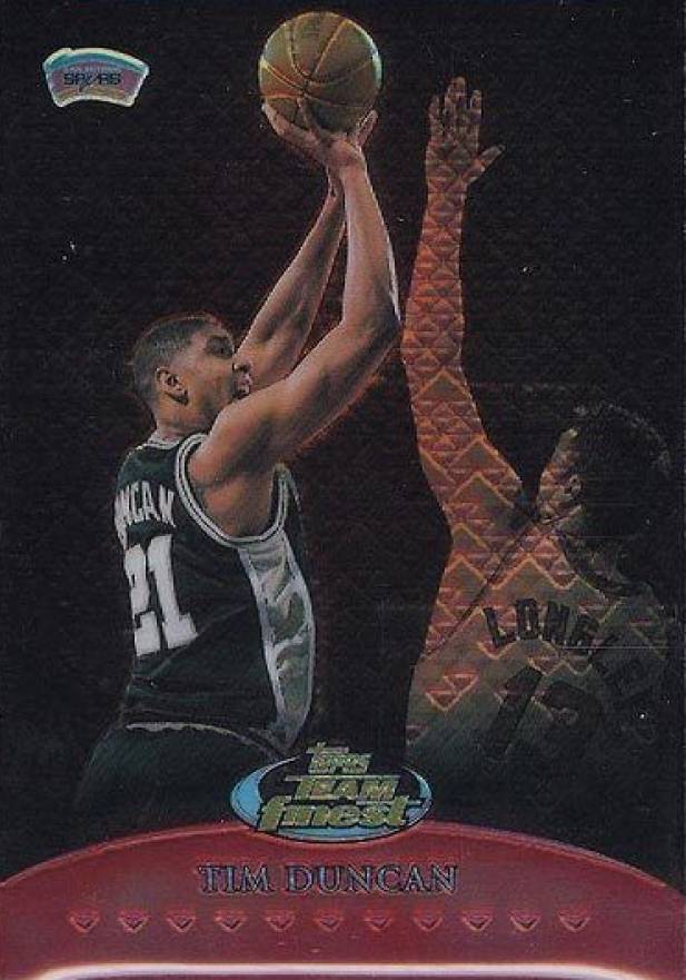 1999 Finest Team Finest Red Tim Duncan #TF7 Basketball Card