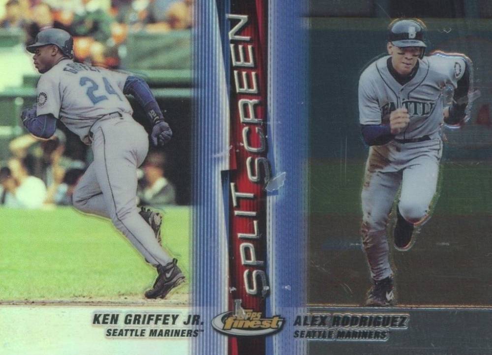 1999 Finest Split Screen Ken Griffey Jr./Alex Rodriguez #SS2 Baseball Card