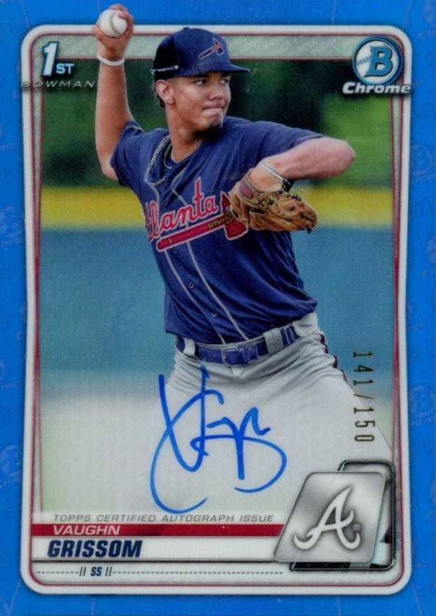 2020  Bowman Chrome Prospect Autographs Vaughn Grissom #CPAVG Baseball Card