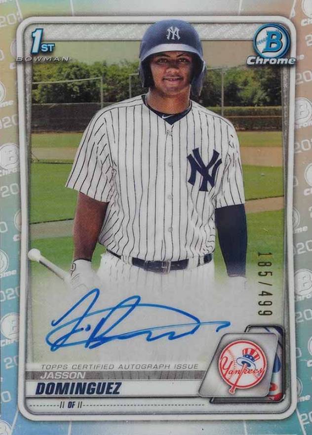 2020  Bowman Chrome Prospect Autographs Jasson Dominguez #CPAJDO Baseball Card