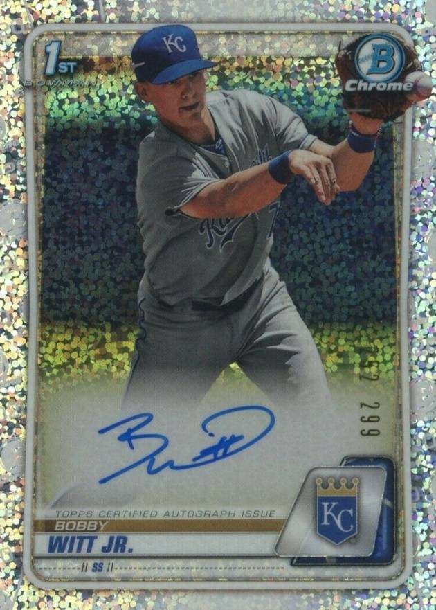 2020  Bowman Chrome Prospect Autographs Bobby Witt Jr. #CPABWJ Baseball Card