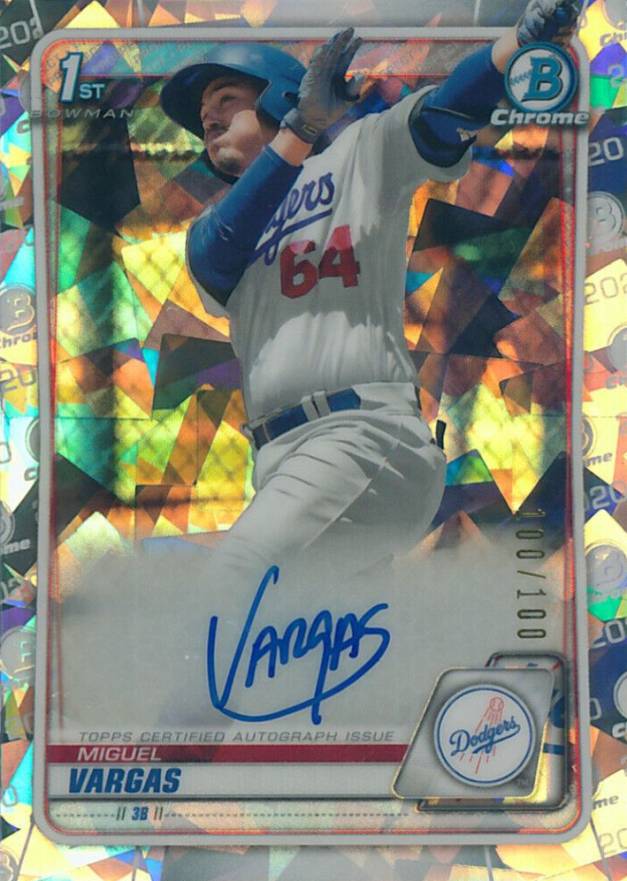 2020  Bowman Chrome Prospect Autographs Miguel Vargas #CPAMV Baseball Card