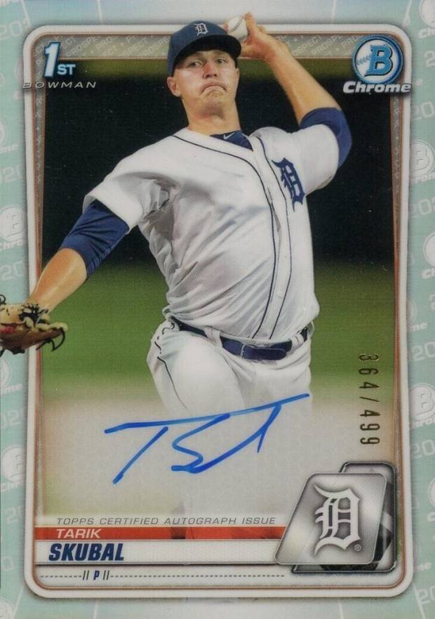 2020  Bowman Chrome Prospect Autographs Tarik Skubal #CPATS Baseball Card