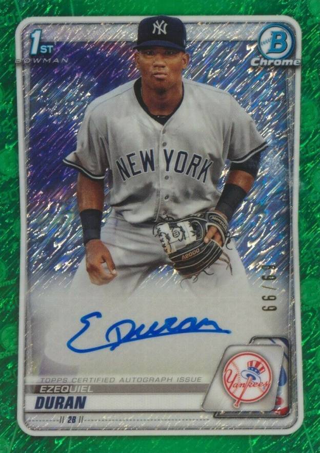 2020  Bowman Chrome Prospect Autographs Ezequiel Duran #CPAED Baseball Card