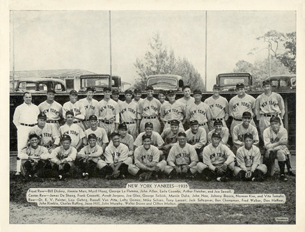 1936 Glossy Finish & Leather New York Yankees # Baseball Card