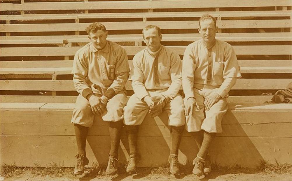 1910 Real Photo Postcard Wagner/Leach/Clarke # Baseball Card