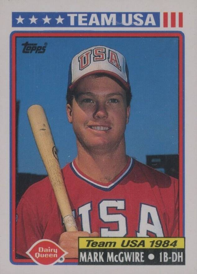 1992 Topps Dairy Queen Team USA Mark McGwire #1 Baseball Card