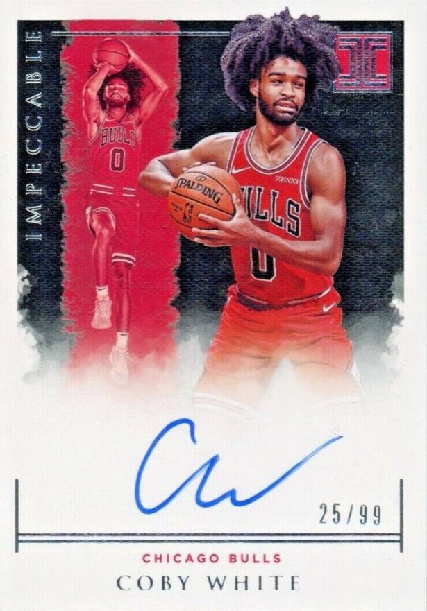 2019 Panini Impeccable Rookie Signatures Coby White #CWT Basketball Card