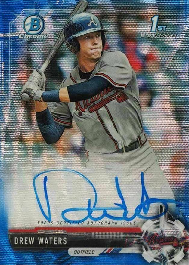 2017 Bowman Draft Chrome Draft Picks Autographs  Drew Waters #CDADW  Baseball Card