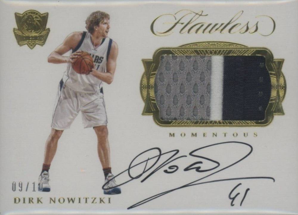 2016 Panini Flawless Momentous Patch Autographs Dirk Nowitzki #M-DN Basketball Card